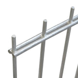 ZNTS 2D Garden Fence Panels 2.008x1.23 m 4 m Silver 273301