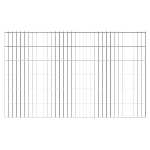 ZNTS 2D Garden Fence Panels 2.008x1.23 m 10 m Silver 273304