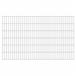 ZNTS 2D Garden Fence Panels 2.008x1.23 m 22 m Silver 273310