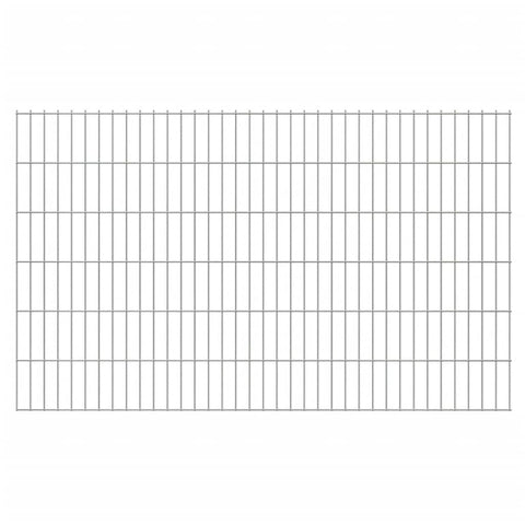 ZNTS 2D Garden Fence Panels 2.008x1.23 m 22 m Silver 273310