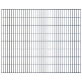 ZNTS 2D Garden Fence Panels 2.008x1.63 m 6 m Grey 273422