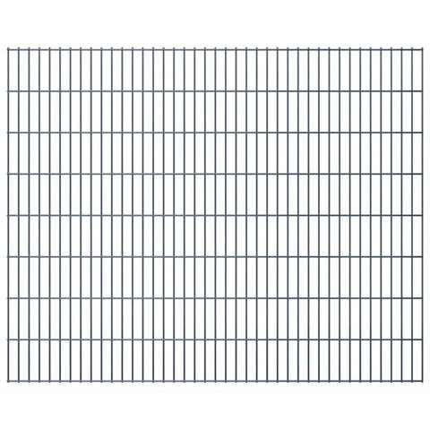 ZNTS 2D Garden Fence Panels 2.008x1.63 m 8 m Grey 273423