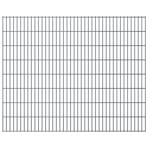 ZNTS 2D Garden Fence Panels 2.008x1.63 m 48 m Grey 273443
