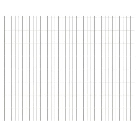 ZNTS 2D Garden Fence Panels 2.008x1.63 m 4 m Silver 273445