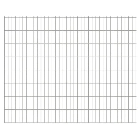 ZNTS 2D Garden Fence Panels 2.008x1.63 m 8 m Silver 273447