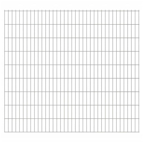 ZNTS 2D Garden Fence Panels 2.008x1.83 m 10 m Silver 273520