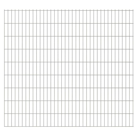ZNTS 2D Garden Fence Panels 2.008x1.83 m 30 m Silver 273530