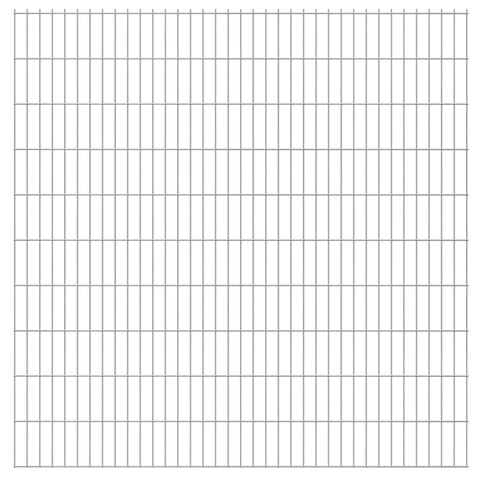 ZNTS 2D Garden Fence Panels 2.008x2.03 m 6 m Silver 273590