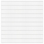 ZNTS 2D Garden Fence Panels 2.008x2.03 m 38 m Silver 273606