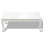 ZNTS Coffee Table 115x65x42 cm High Gloss White 243381