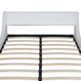 ZNTS Bed Frame White Faux Leather 150x200 cm 5FT King Size 243227
