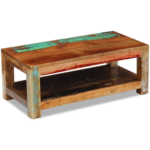 ZNTS Coffee Table Solid Reclaimed Wood 90x45x35 cm 243322