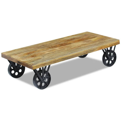 ZNTS Coffee Table Mango Wood 120x60x30 cm 243335