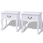 ZNTS Bedside Cabinets 2 pcs MDF White 242750