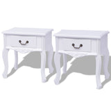 ZNTS Bedside Cabinets 2 pcs MDF White 242750