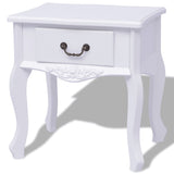 ZNTS Bedside Cabinets 2 pcs MDF White 242750