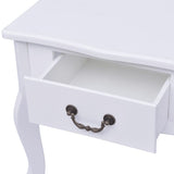 ZNTS Bedside Cabinets 2 pcs MDF White 242750