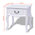 ZNTS Bedside Cabinets 2 pcs MDF White 242750