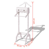 ZNTS Clothing Rack with Cabinet Wood White 242751