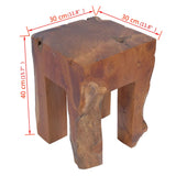 ZNTS Stool Solid Teak Wood 243471