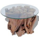 ZNTS Coffee Table Solid Teak Driftwood 60 cm 243474