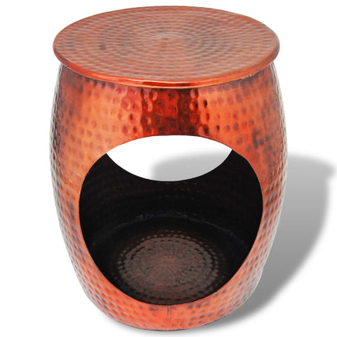 ZNTS Hocker/Side Table Barrel Shape Copper Brown 243505