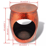 ZNTS Hocker/Side Table Barrel Shape Copper Brown 243505