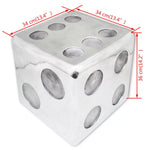 ZNTS Stool/Side Table Dice Shape Aluminium Silver 243506