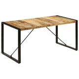 ZNTS Dining Table 160x80x75 cm Solid Mango Wood 247417