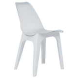 ZNTS Garden Chairs 2 pcs White Plastic 45610
