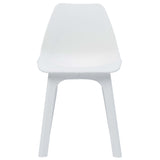 ZNTS Garden Chairs 2 pcs White Plastic 45610