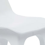 ZNTS Garden Chairs 2 pcs White Plastic 45610
