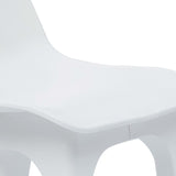ZNTS Garden Chairs 2 pcs White Plastic 45610