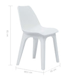 ZNTS Garden Chairs 2 pcs White Plastic 45610
