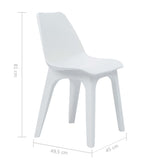 ZNTS Garden Chairs 2 pcs White Plastic 45610