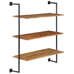 ZNTS Wall Shelf 94x35x113 cm Solid Acacia Wood 247695