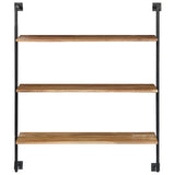ZNTS Wall Shelf 94x35x113 cm Solid Acacia Wood 247695
