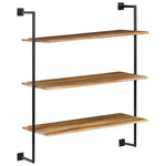 ZNTS Wall Shelf 94x35x113 cm Solid Acacia Wood 247695