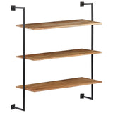 ZNTS Wall Shelf 94x35x113 cm Solid Acacia Wood 247695