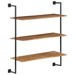 ZNTS Wall Shelf 94x35x113 cm Solid Acacia Wood 247695