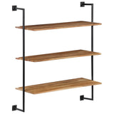 ZNTS Wall Shelf 94x35x113 cm Solid Acacia Wood 247695