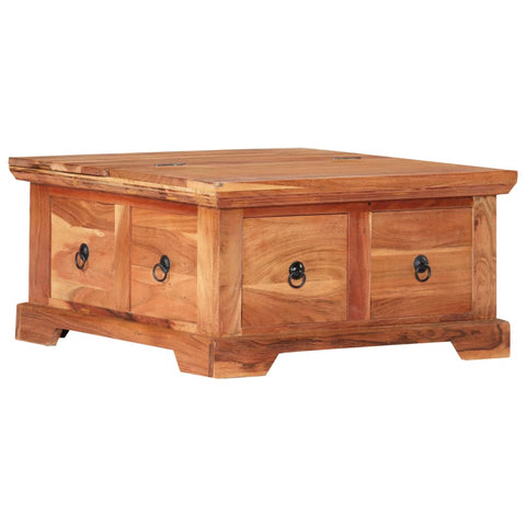 ZNTS Coffee Table 66x70x35 cm Solid Acacia Wood 247723