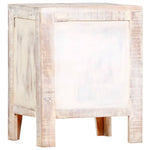 ZNTS Bedside Cabinet White 40x30x50 cm Solid Acacia Wood 247743
