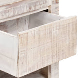 ZNTS Bedside Cabinet White 40x30x50 cm Solid Acacia Wood 247743