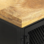 ZNTS TV Cabinet Black 120x30x40 cm Solid Mango Wood 247756