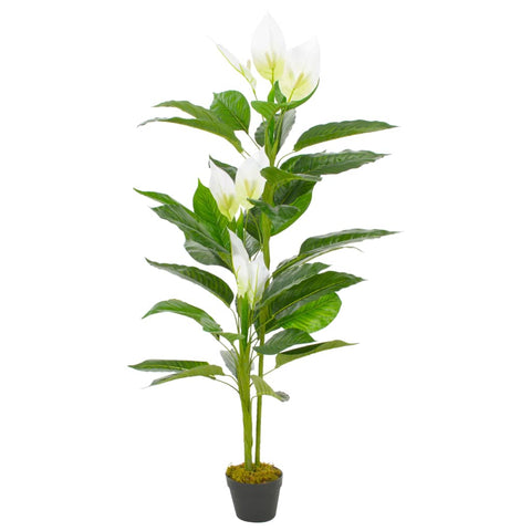 ZNTS Artificial Plant Anthurium with Pot White 155 cm 280162