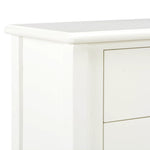 ZNTS Sideboard 110x30x85 cm White Solid Wood 249817
