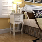 ZNTS Nightstands with Drawers 2 pcs White 276043