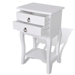 ZNTS Nightstands with Drawers 2 pcs White 276043