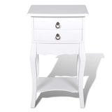 ZNTS Nightstands with Drawers 2 pcs White 276043